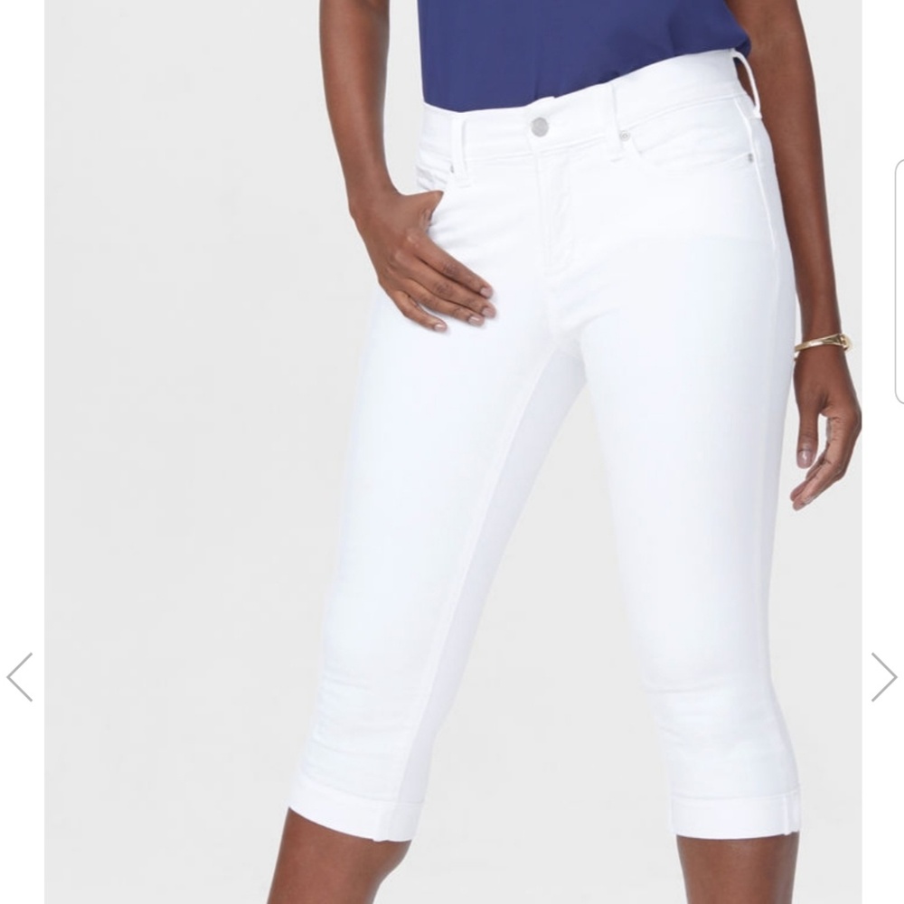 NYDJ White Marilyn Straight Crop Jeans sz 10 - EUC
